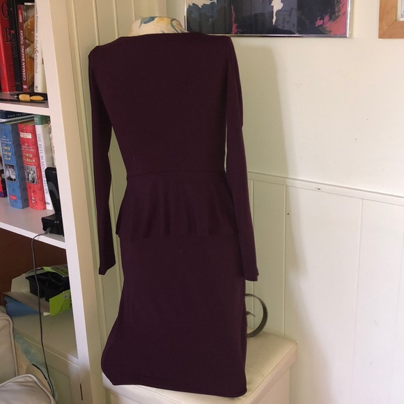 ONTREND PEPLUM Susana Monaco LongSleeve Ponte Dres - Picture 3 of 8